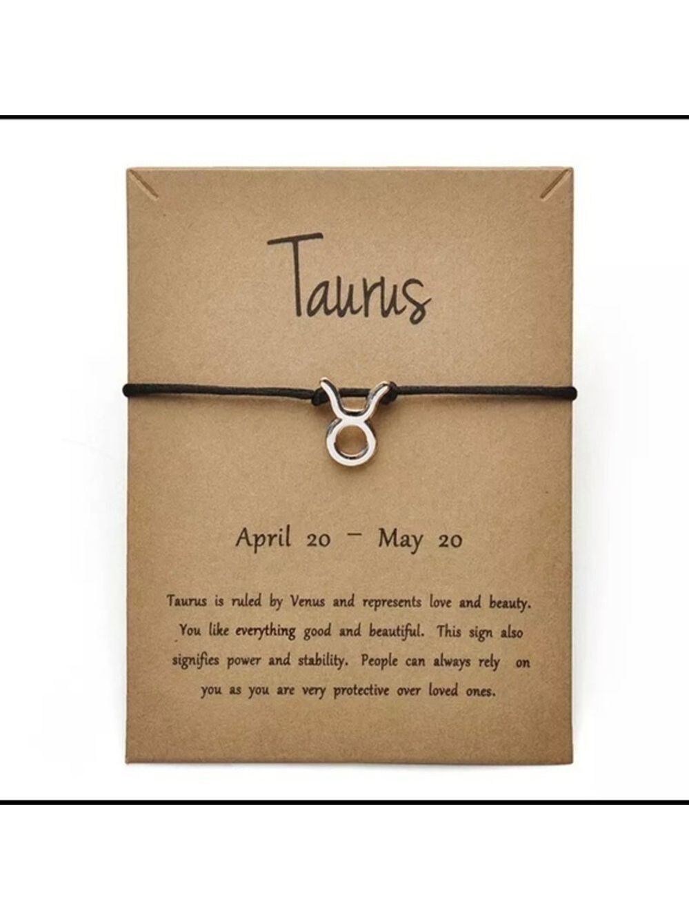 Silver Gold Tone Taurus ♉️ Adjustable Bracelet